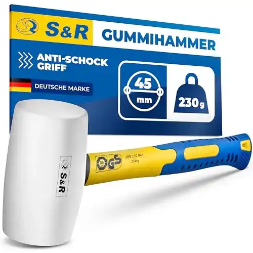 Gummihammer S&R weiß 45 mm, 230 g