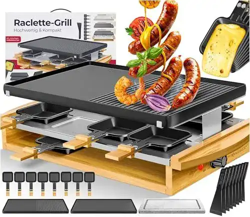 Raclette-Grill mit Steinplatte für 8 Personen von Kesser