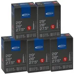 Fahrradschlauch Schwalbe SV 19 für 27,5 bis 29 Zoll – 5er Set