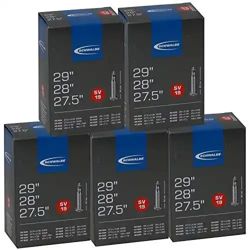 Fahrradschlauch Schwalbe SV 19 für 27,5 bis 29 Zoll – 5er Set