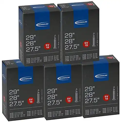 Fahrradschlauch Schwalbe SV 19 für 27,5 bis 29 Zoll – 5er Set