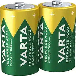 Varta Mono-D-Akku, wiederaufladbar, 2 Stück, 3000 mAh