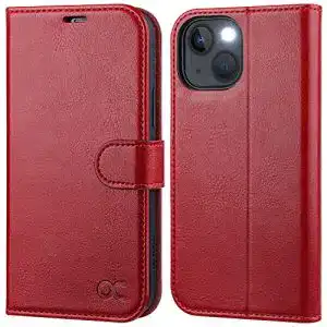 Ocase iPhone 14 Plus Hülle – Premium PU Leder mit Kartenfach und Magnetverschluss