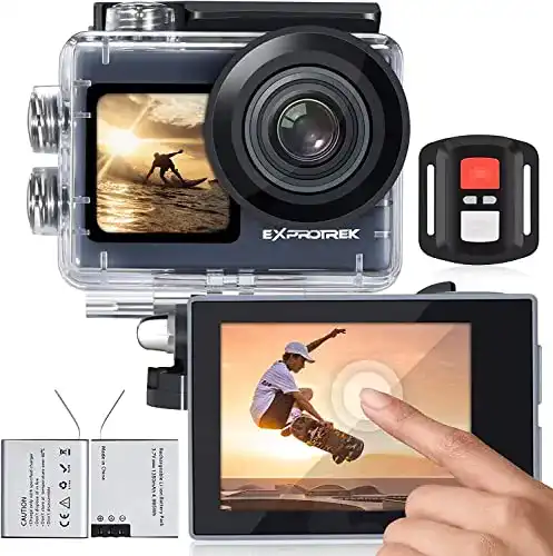 Exprotrek 4K Action Cam – Wasserdichte Unterwasserkamera für Abenteuer