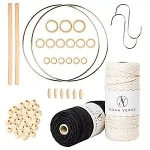 Makramee-Garn Noah Verde DIY Set für Anfänger mit Anleitung und Zubehör