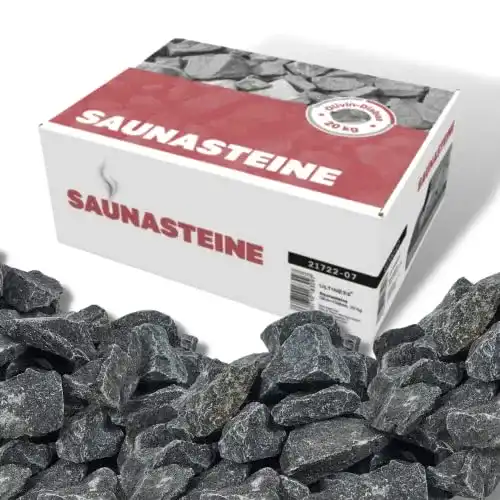 Saunasteine Ultiness 20 kg Olivin Diabas für Saunaofen