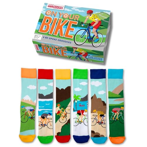 Fahrradsocken United Oddsocks On Your Bike, Box mit 6 Socken