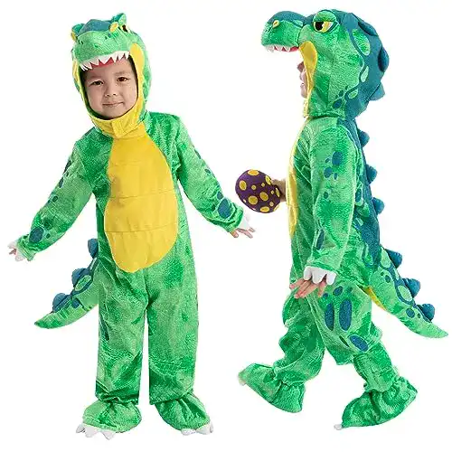Dino-Kostüm für Kinder in Grün – T-Rex Kostüm von Spooktacular Creations