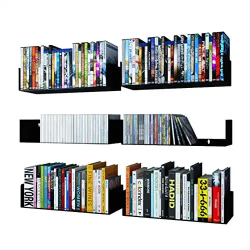 Schweberegal Wallniture Bali für Wandregal zur Aufbewahrung von CDs und DVDs