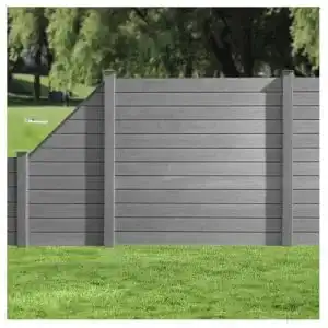 WPC Sichtschutz-Zaun HORI Komplettset für Garten und Terrasse