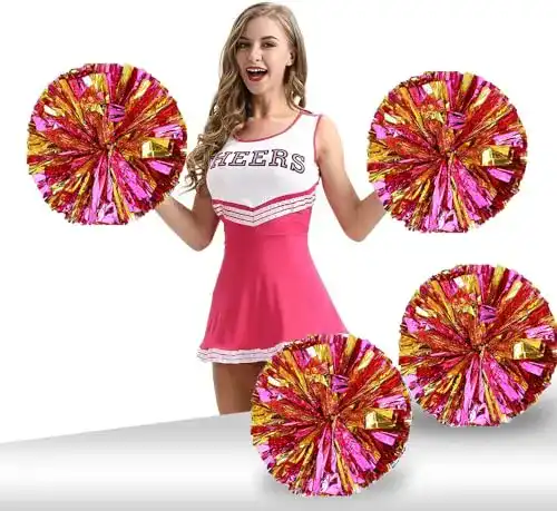 Cheerleader Pompons Gefire 2 Stück für Cheerleading und Sportveranstaltungen