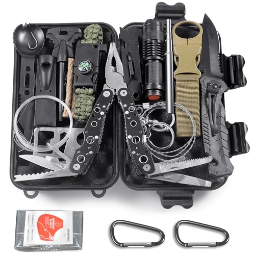 Survival-Kit Graxury 14 in 1 für Outdoor-Aktivitäten und Notfälle