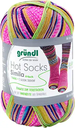 Sockenwolle Gründl Hot Socks Simila 4-fach, 100 g, Farbe 306