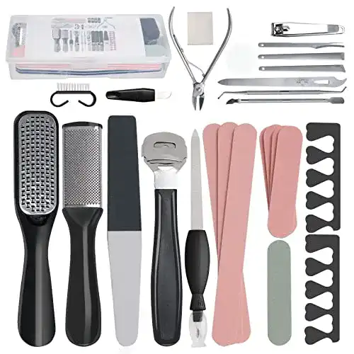 Fußpflege Set von Canvalite – 27-teiliges Pediküre Set
