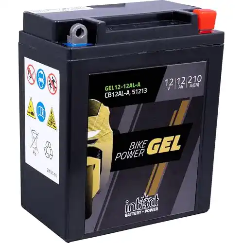 Motorradbatterie 12V 12Ah Intact GEL – leistungsstarke Starterbatterie