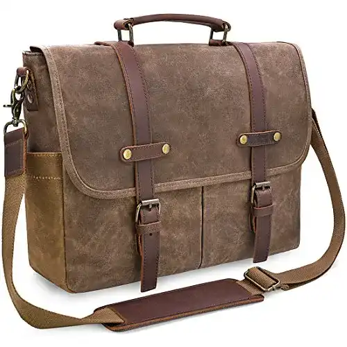 Aktentasche NEWHEY Herren Umhängetaschen Laptoptasche in Braun