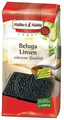 Beluga Linsen von Müllers Mühle, 1000g