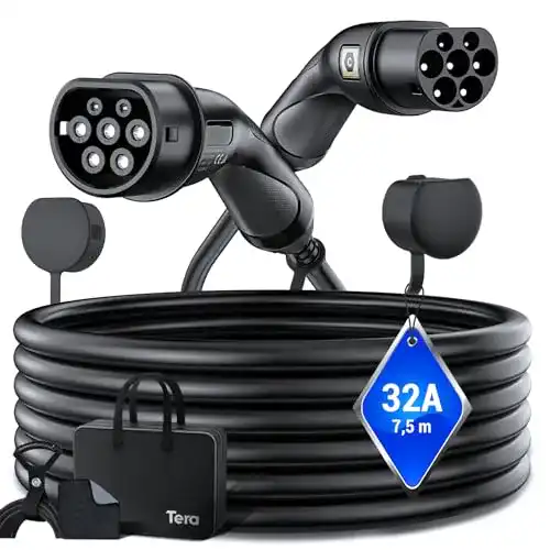Ladekabel Typ 2 22 kW 32A 7,5 Meter für Elektroautos