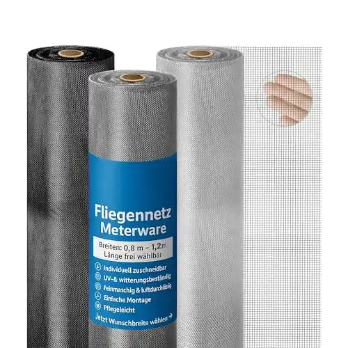 Fliegengitter ONPIRA Fliegennetz Meterware in Eisen Verzinkt