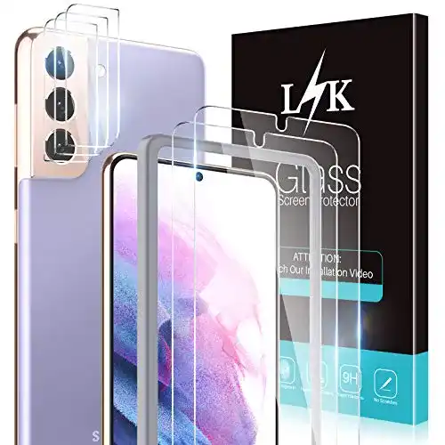 Samsung Galaxy S21 Panzerglas Schutzfolie Set mit 2 Displayschutz und 3 Kamerafolien