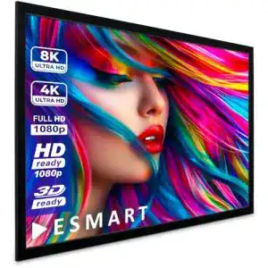 ESMART Professional Mirale Rahmenleinwand für Heimkino