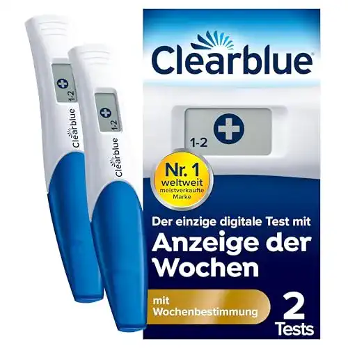 Clearblue Schwangerschaftstest Frühtest digital mit Wochenbestimmung, 2 Stück