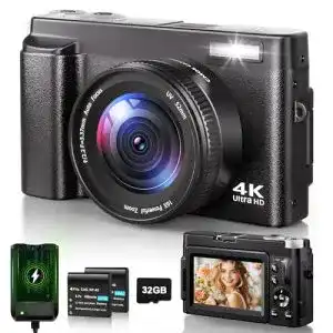 Ixnaiqy Digitalkamera 4K für Anfänger mit 48MP und 16-fachem Autofokus