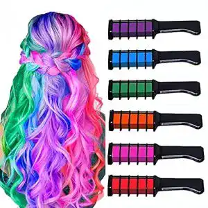 Haarkreide Set mit 6 Farben für temporäre Haarfärbung