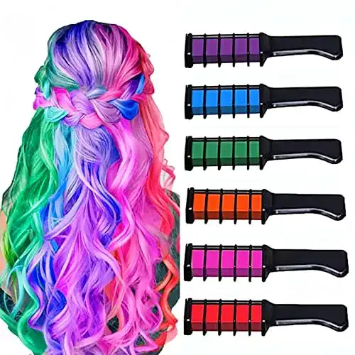 Haarkreide Set mit 6 Farben für temporäre Haarfärbung