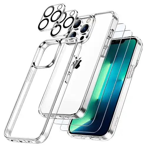 Jetech 5-in-1 Hülle für iPhone 13 Pro mit Kameraschutz und Displayschutz