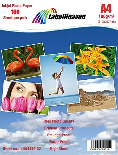 Fotopapier LabelHeaven LH-A4180-32, A4, 210 x 297 mm, 180 g/qm