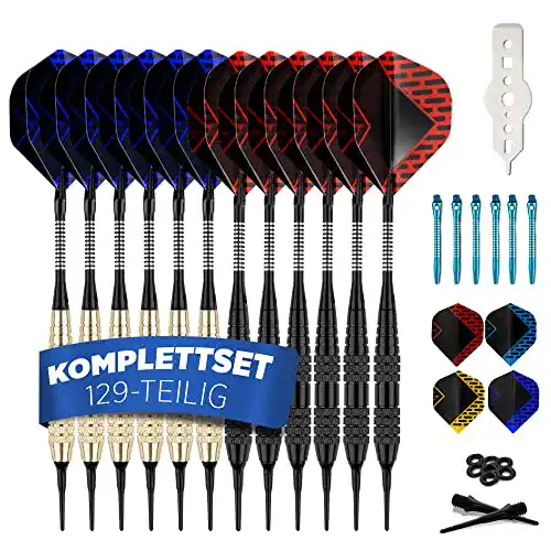 Dartpfeile DartPro mit Kunststoffspitze für Dartsport