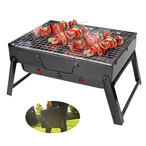 Klappgrill BestCool – Tragbarer Edelstahl Holzkohlegrill für BBQ