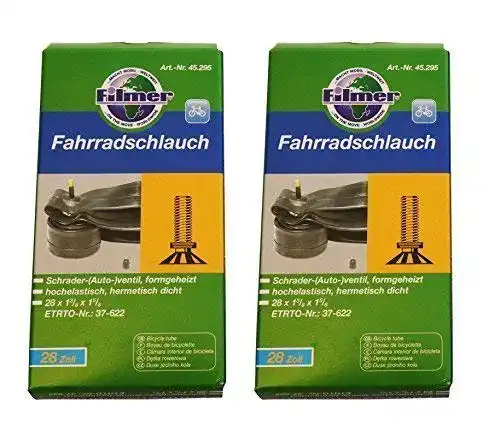 Fahrradschlauch Filmer 28 Zoll mit Schrader-Ventil, 2 Stück
