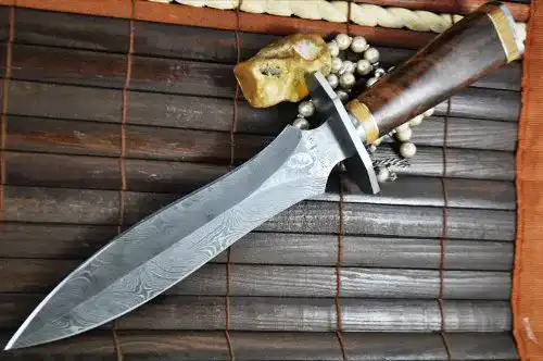 Perkin Knives Damastmesser Jagdmesser aus handgefertigtem Damaststahl