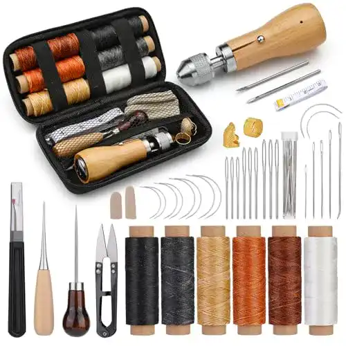 Nähahle Ruasol 40-teiliges Set für Leder-Näharbeiten