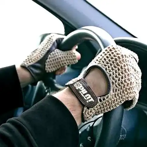 Autofahrer Handschuhe aus Lammleder in Braun, Größe L