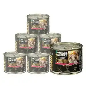 Dehner Wild Nature Katzenfutter für Kitten Hügelland, 6 x 200 g Dose