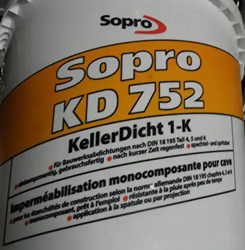 Bitumen Dickbeschichtung Sopro für Keller und Flächen