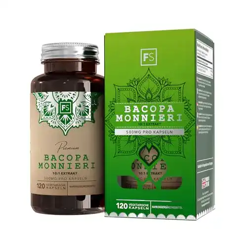 Brahmi Focus Kapseln mit Bacopa Monnieri Extrakt 500 mg