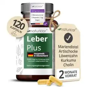 Leberkur Naturklar Leber Plus mit 80% Silymarin und weiteren Pflanzenextrakten
