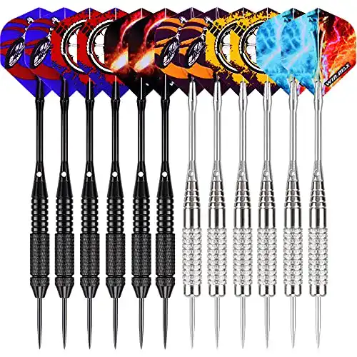 Dartpfeile Win.Max Metallspitze 12 Stück Steel Darts Set