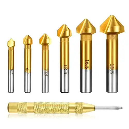 Kegelsenker Estmoon 6-teiliges HSS Senker Set mit 90° Kegelwinkel