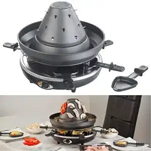 Tatarenhut Rosenstein & Söhne: Elektrischer 3in1 Raclette-Grill