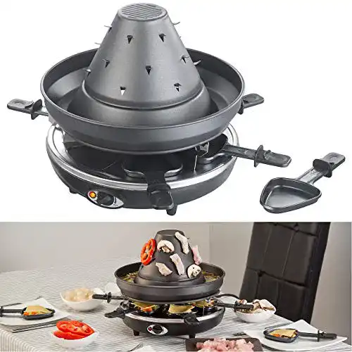 Tatarenhut Rosenstein & Söhne: Elektrischer 3in1 Raclette-Grill
