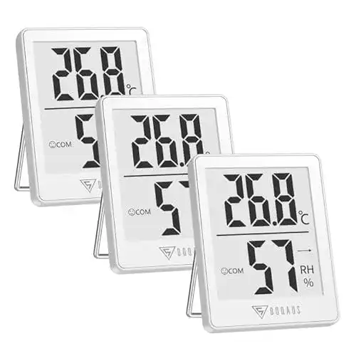 DOQAUS Hygrometer und Thermometer Set für Innenräume, 3 Stück