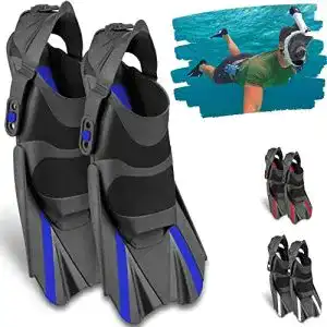 Kurzflossen für Erwachsene zum Schnorcheln und Schwimmen