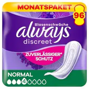 Always Discreet Inkontinenzeinlagen Normal, 96 Stück (4 x 24)