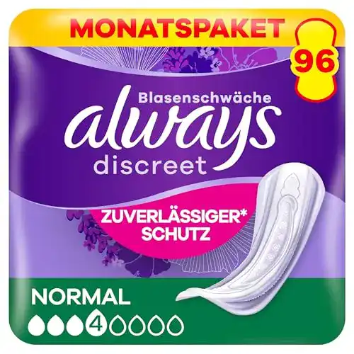 Always Discreet Inkontinenzeinlagen Normal, 96 Stück (4 x 24)