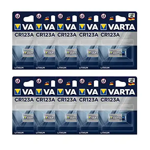 Varta CR123A Professional Batterie, 10er Pack für Fotoanwendungen